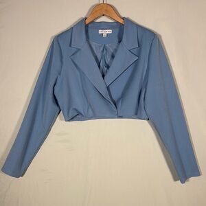 And Now This Blue Cropped Blazer Size XL